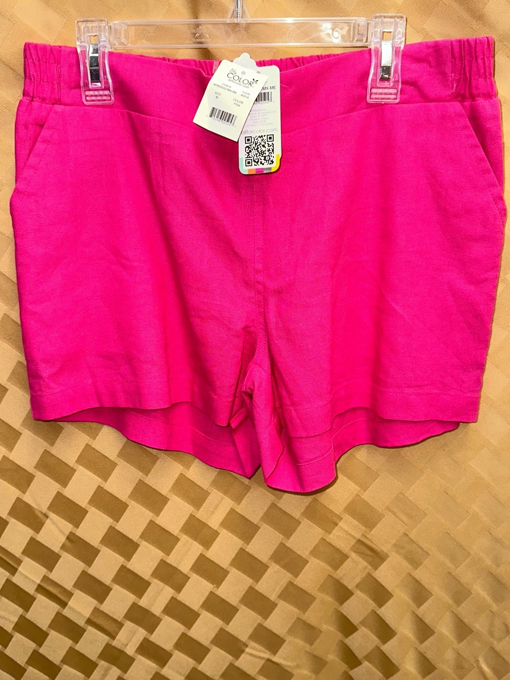 All For Color Vibrant Hot Pink Pull-On Athletic Shorts